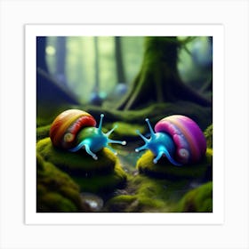 Alien Snails 1 Art Print