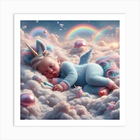 Dreaming Of Unicorns Art Print