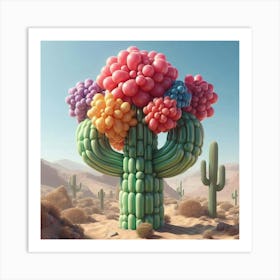 Balloon Cactus 5 Art Print