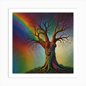 Default Rainbow Soul Tree Canvas Print 1 Art Print