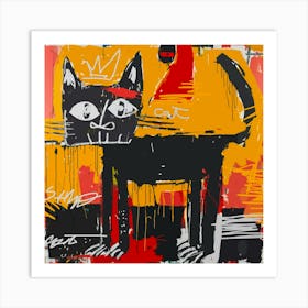 Cat With A Crown Art Print