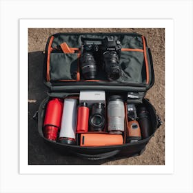 Camera Bag Art Print