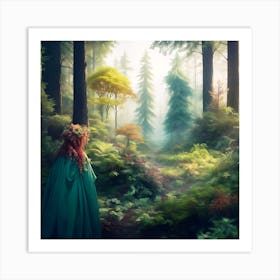 Fairy In The Forest 1 Art Print