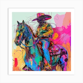 Cowboy Canvas Print Art Print