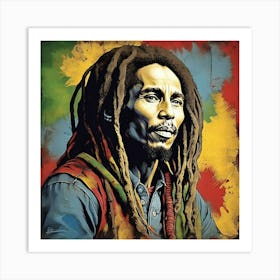 Bob Marley Square Art Print 1 Art Print