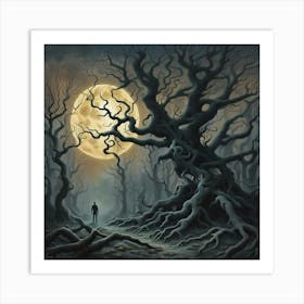 A walk at night Art Print