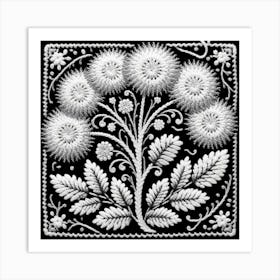 Embroidered Flower Art Print