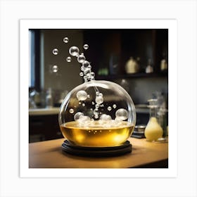 Bubbles In A Glass Art Print