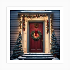 Christmas Door 124 Art Print