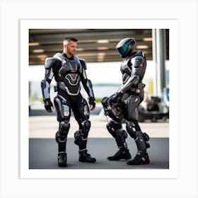 Two Men In Robot Suits 1 Art Print