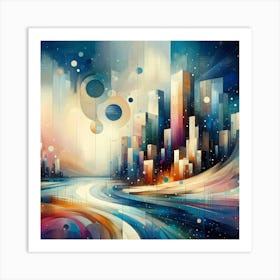 Abstract Cityscape 20 Art Print