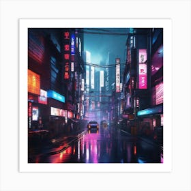 Neon City 3 Art Print