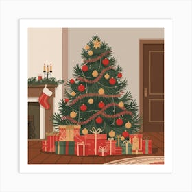 A Festive Christmas Scene With A Large D Y0mcymdps Cq6f4szfjt6a 8uxdptqmqasnn98m2hnyng Art Print