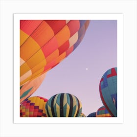 Hot Air Balloon Sunset Ride Art Print