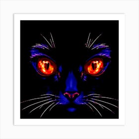 Black Cat With Red Eyes 1 Poster