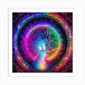 Cosmic Currents House Galaxy Art Print