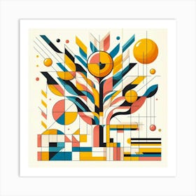 Abstract modernist Lemon tree 3 Art Print