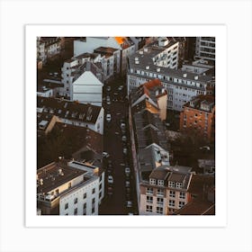 Aerial View Of A City Art Print