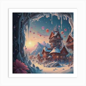 mountain village, 3 Art Print