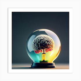 Brain In A Glass Ball Art Print