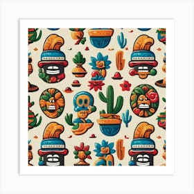 Mexican Pattern 7 Art Print