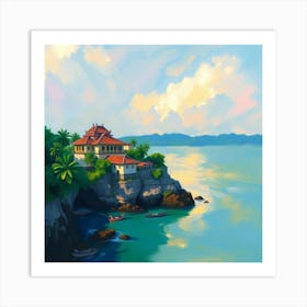 House On The Cliff Art Print