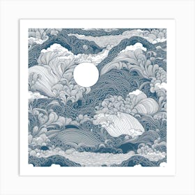 Azure Sea Art Print