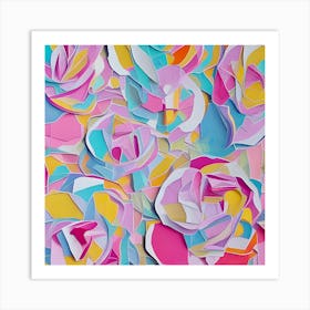 Paper Roses Art Print