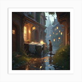 Night In The Alley Art Print