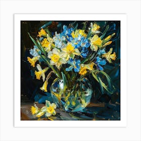 Daffodils In A Vase 2 Art Print