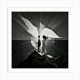 Firefly Super Black, Hyper White, Daylight, Contrast, Monochrome, Minimalistic, Bold, Dramatic, High (3) Art Print