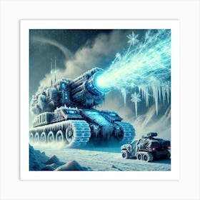 A Futuristic Sci Fi Depiction Of A Frost Beam In A Art Print