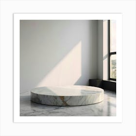 Marble Coffee Table In The Living Room Art Print