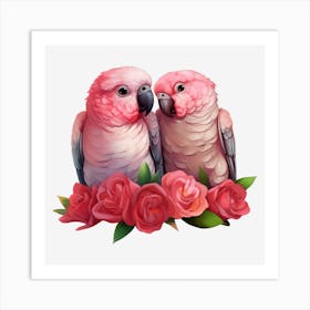 Couple Of Parrots 4 Art Print