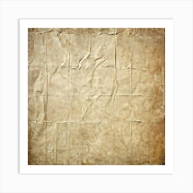 Abstract Pattern Swirling Across Vintage Crumpled Paper Textures Of Both The Creases And Paper Fibe Art Print