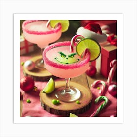 Christmas Margaritas Art Print