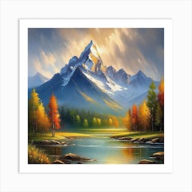 Mountain Landscape Painting 4 Art Print