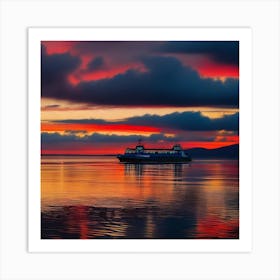 Sunset On The Water 19 Art Print