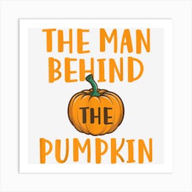 Halloween Pregnancy Man Pumpkin Funny Party Gift For Men Art Print