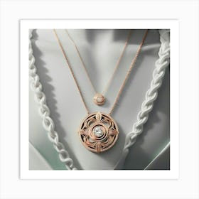 Rose Gold Necklace Art Print