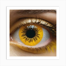 Yellow Contact Lenses Art Print