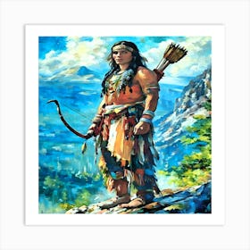 Native American Warrior-Drucke 09.12.2024--92ad Art Print