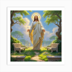 Jesus In The Garden Art Print