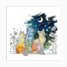 Street cats 2 Art Print