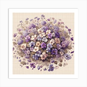 Violets 7 Art Print