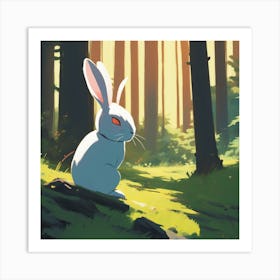 Rabbit In The Woods 26 Art Print