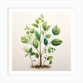 Tree With Leaves Art Print