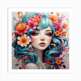 Flower Girl Art Print