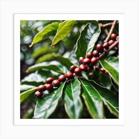 Coffee Beans On The Tree 6 Art Print