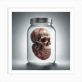 Skull In Jar 1 Art Print